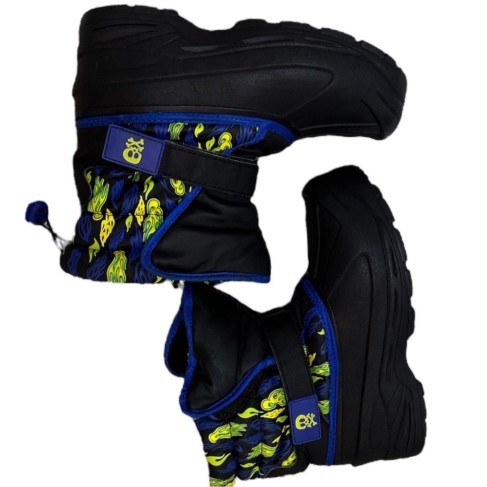 Athletech Boys' Skull Flames Snow Boots Size 4 Winter Boots